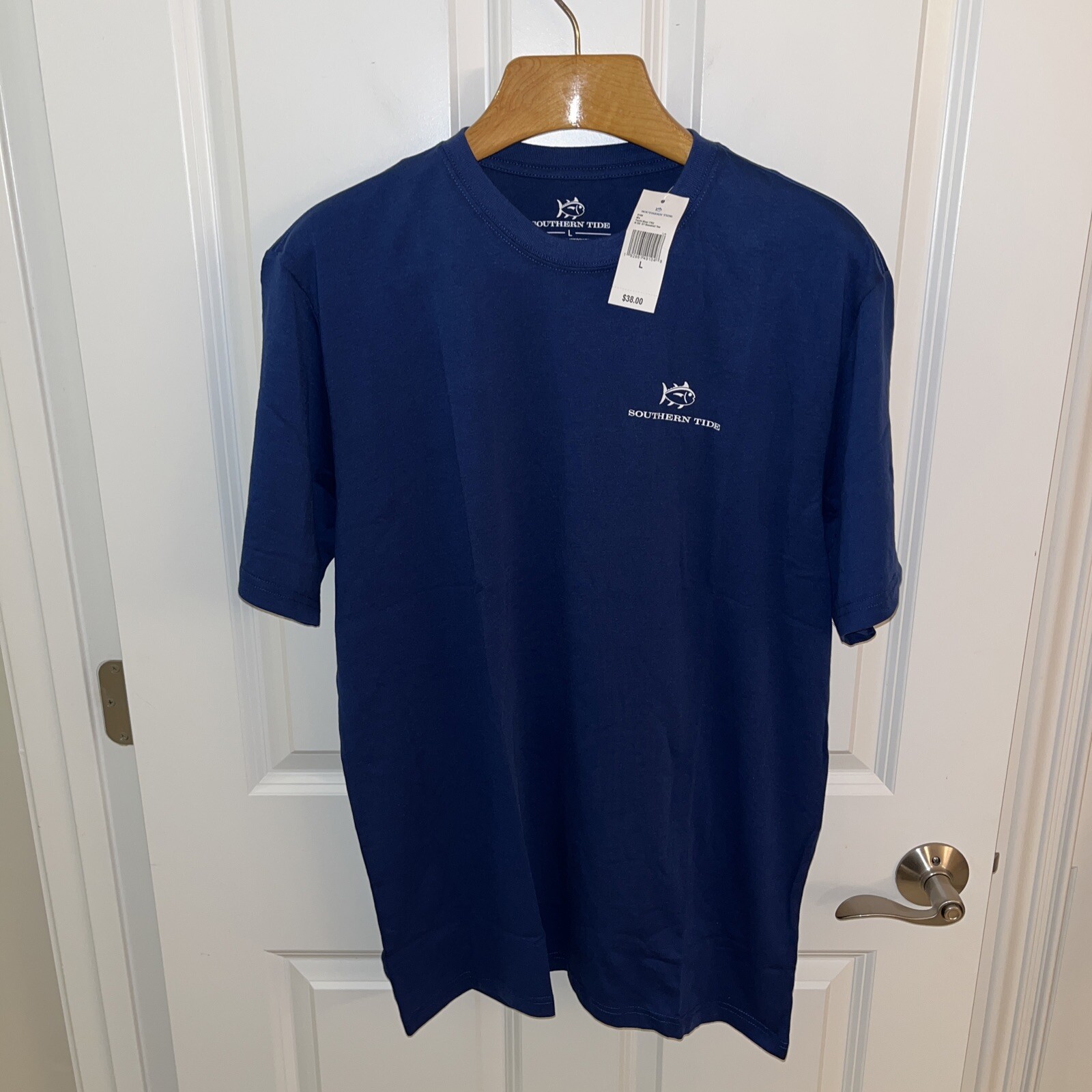 Southern Tide Men XL Tee T Shirt Skipjack Fish Baseball Game Blue NWT New $38