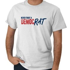 Never Trust A Democrat Rat Political Party Womens or Mens Crewneck T Shirt Tee