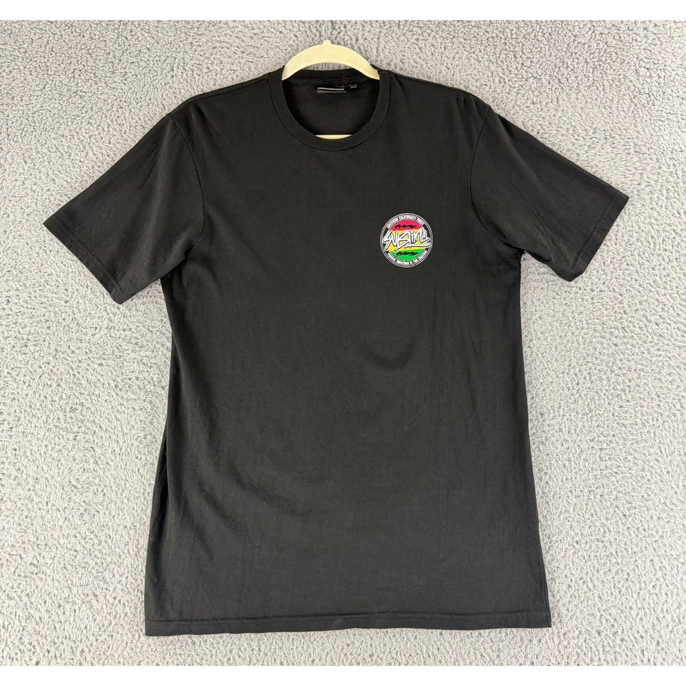 Sublime Band Tee Men Medium Black Rasta Logo Graphic T-Shirt 2019 Official Merch