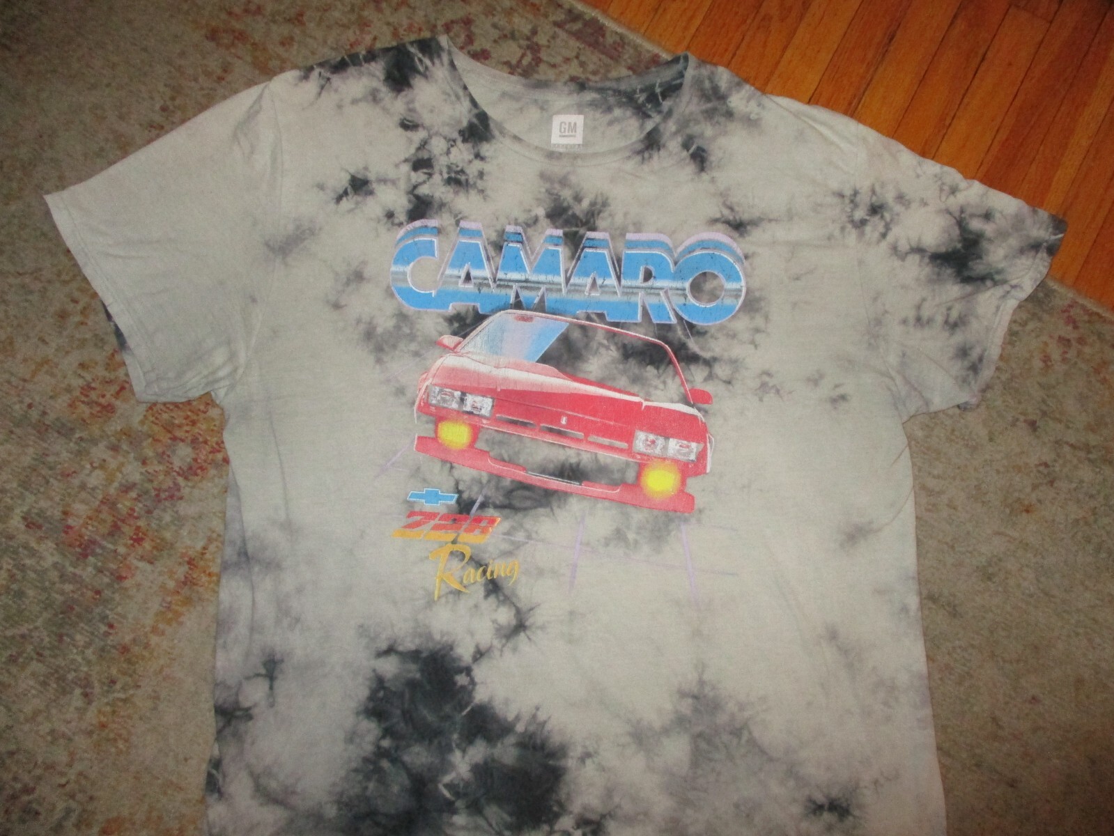 Retro 80s 90s TIE DYE Z28 CAMARO T SHIRT Chevy Chevrolet Sports Car Adult LARGE