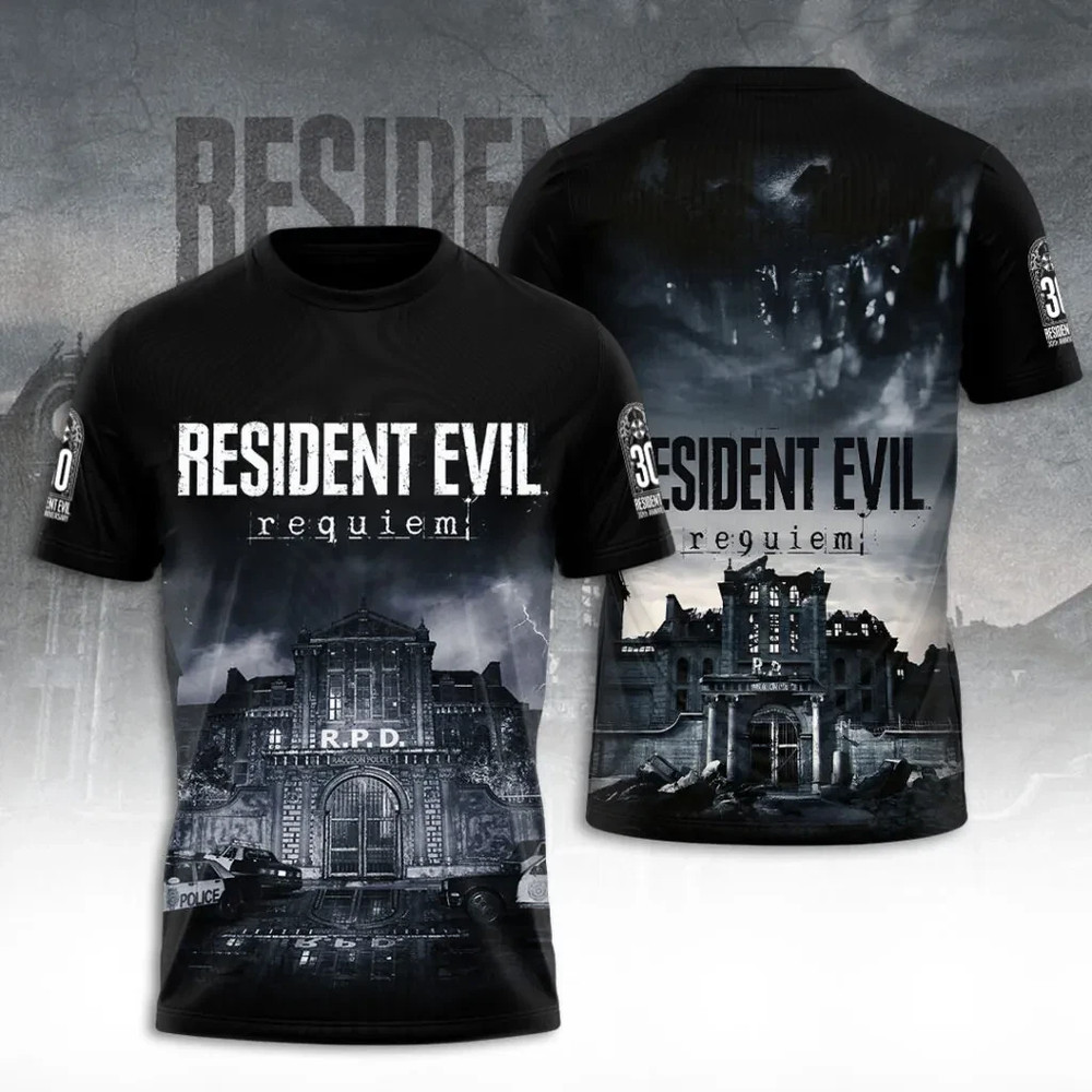 Resident Evil Requiem Polyester 3D T-shirt All sizes S to 5XL M917