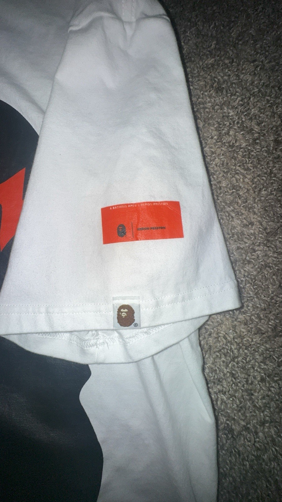 A Bathing Ape BAPE Heron Preston Graphic Print White Crew Neck T-Shirt M gallery