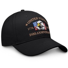 250th Anniversary USA Hat Embroidered American Flag Classic Patriotic Basebal…