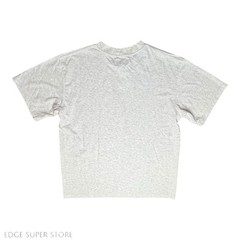 Crisp Light Gray Woven Cotton Short Sleeve Boxy Crew Neck Tee TShirt Size Small