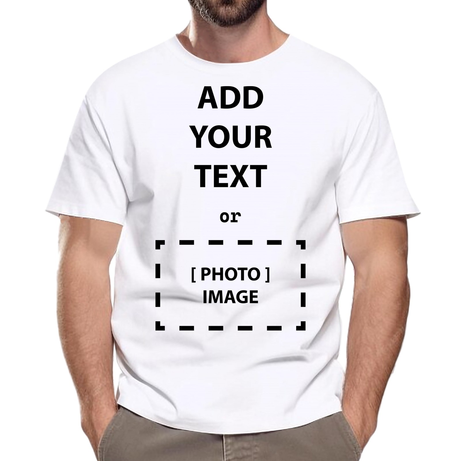 Custom Personalized T-Shirt - Add Your Own Text or Photo Image - Cotton Tee gallery