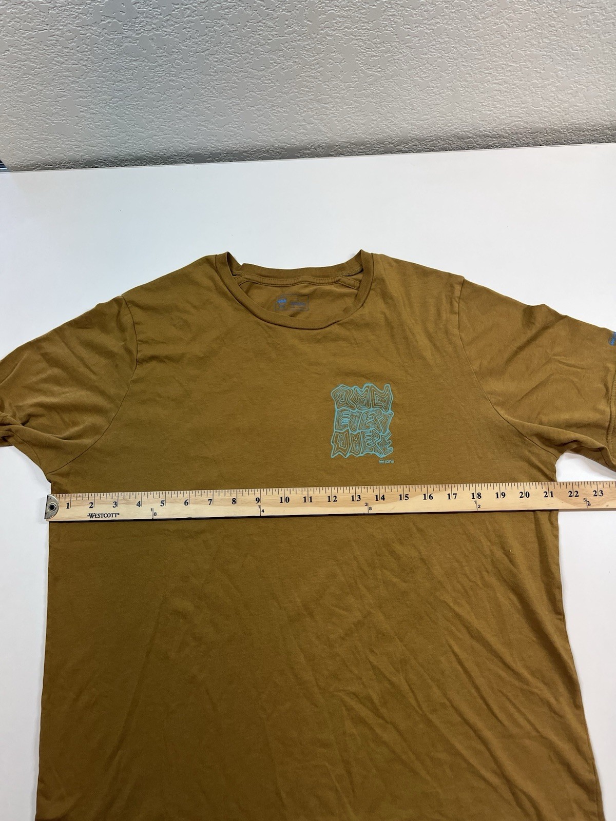 Orange Brown Janji Short Sleeve Run Every Where Running Tshirt Shirt Men's Large gallery
