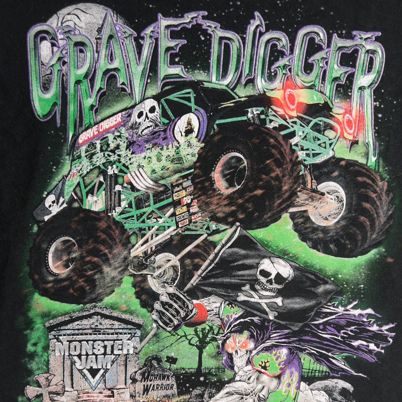 Gravedigger Skull Monster Truck 2015 Black T Shirt SEE MEASUREMENT gallery