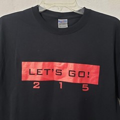 Jerzees Active Dri-Power Black T-Shirt Allons Let’s go 215 Unisex Size M