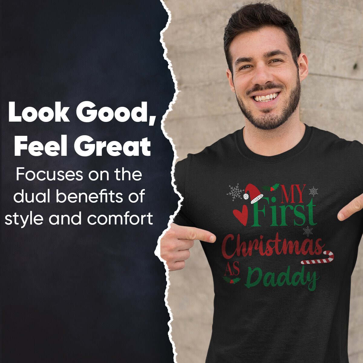 My First Christmas as Daddy T-Shirt for Men - New Dad Christmas Gift #MC gallery