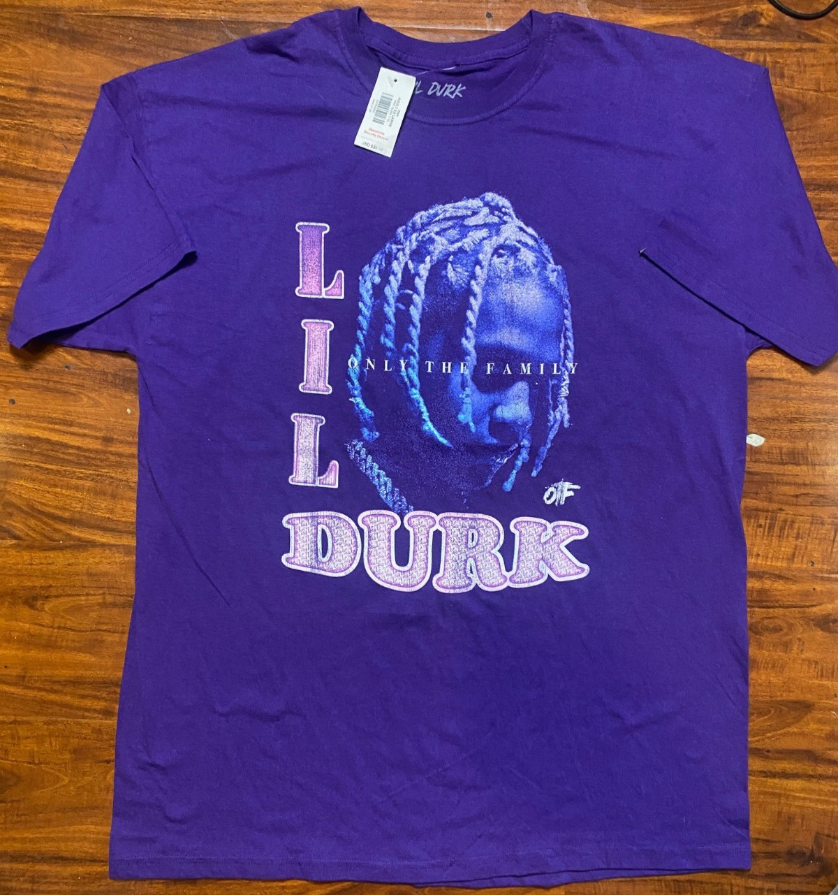 Lil DURK "Only The Family" OTF Purple Graphic Rap Tee Street wear SZ XL-NWT gallery