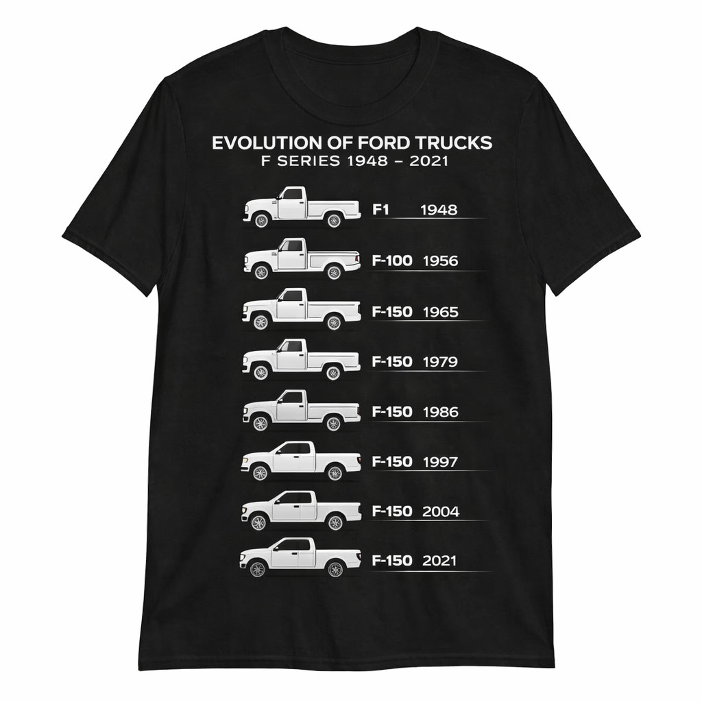 Classic to Modern Pickup Truck Evolution Timeline Unisex Graphic T-Shirt gallery