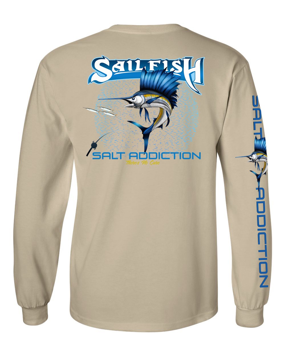 Salt Addiction Deep Sea Offshore Sailfish Fishing Long Sleeve T Shirt Cotton gallery