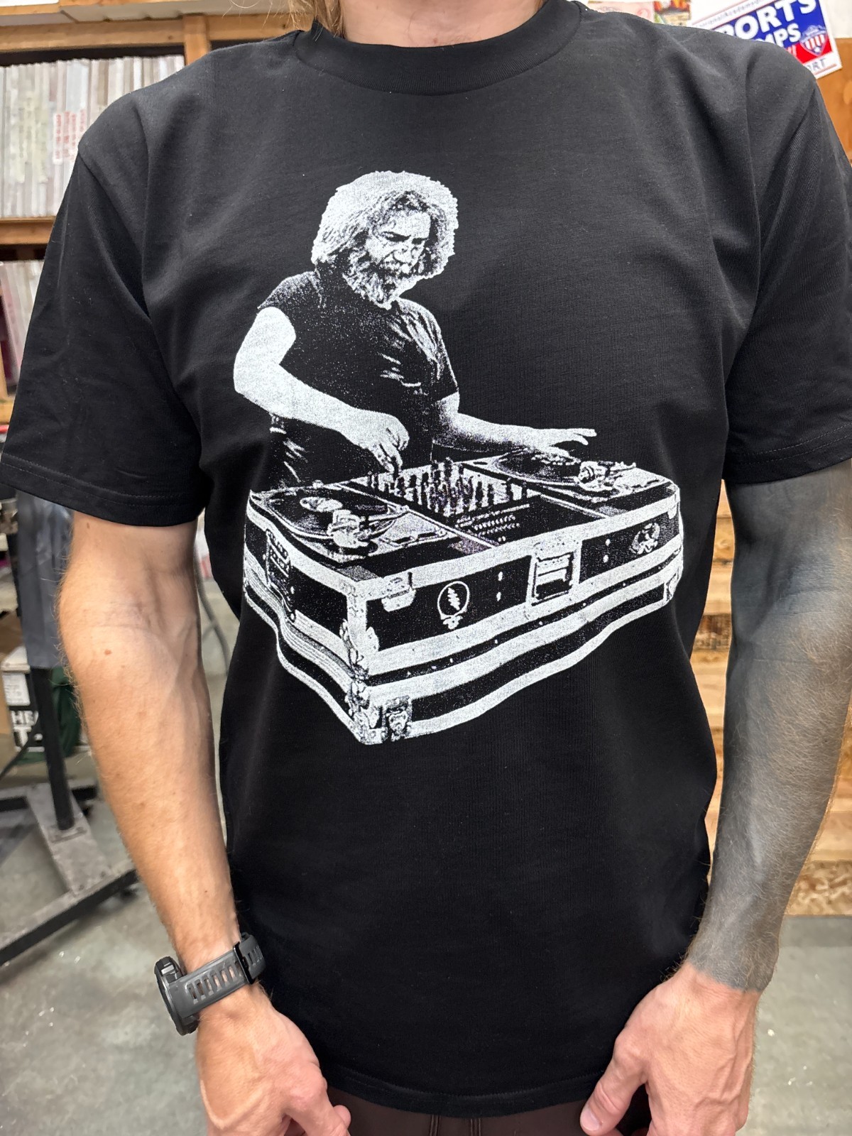 Jerry Garcia DJ shirt phish grateful dead rock punk led zeppelin rolling stones gallery