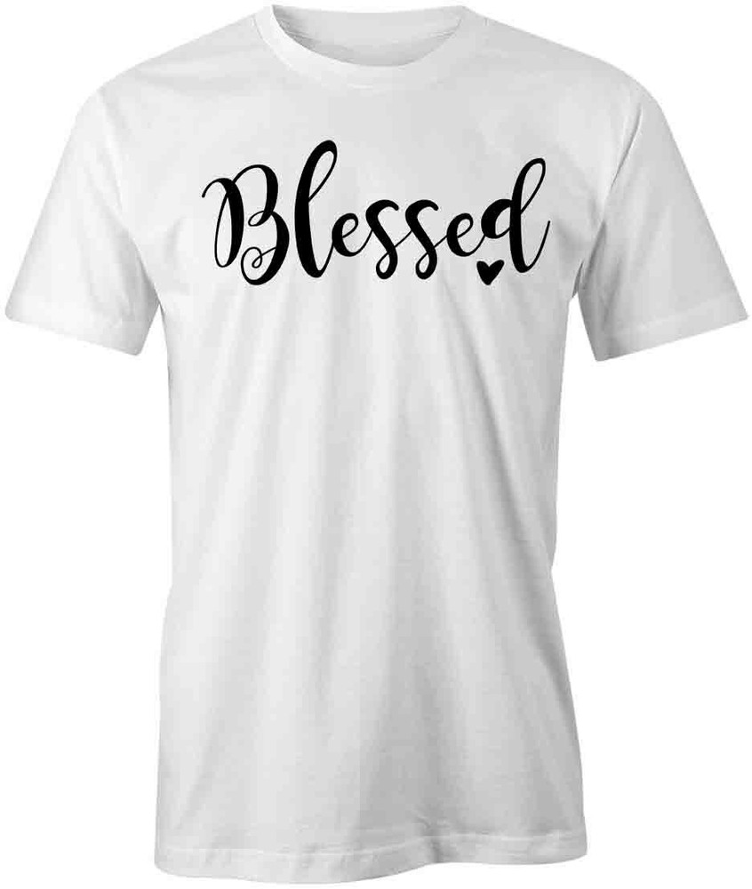 BLESSED Tee Short-Sleeved Cotton THANKSGIVING HOLIDAY CLOTHING S1WS468