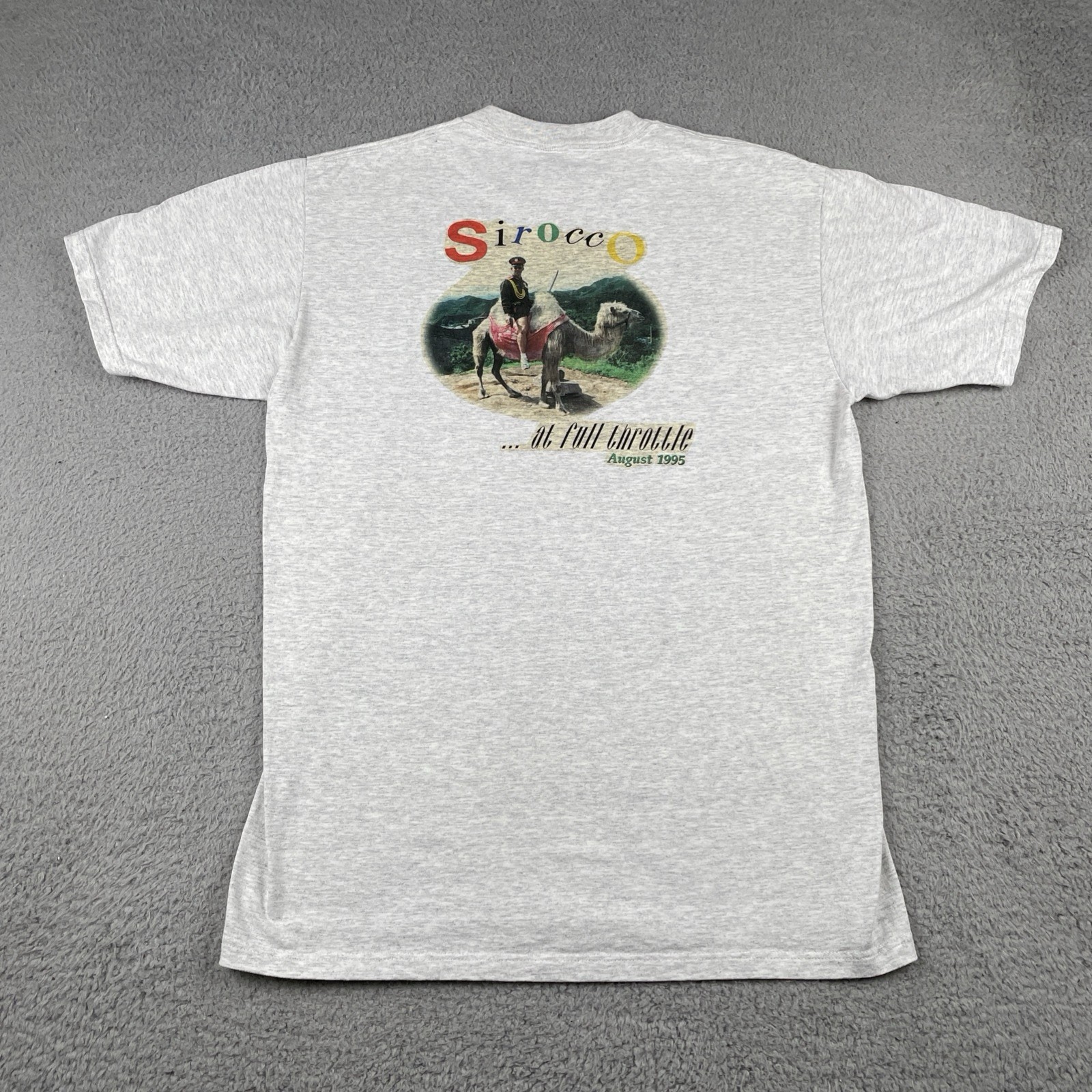 Vtg Jerzees XL Gray Shirt 90s Sirocco At Full Throttle August 1995 Made In USA gallery