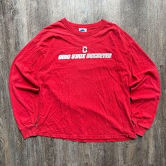 2000s Red Y2K NCAA Ohio State Buckeyes Long Sleeve
