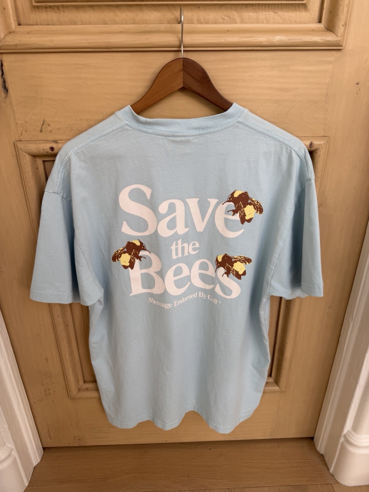 Men’s Golf Wang Save The Bees Shirt Size Xl Light Blue gallery