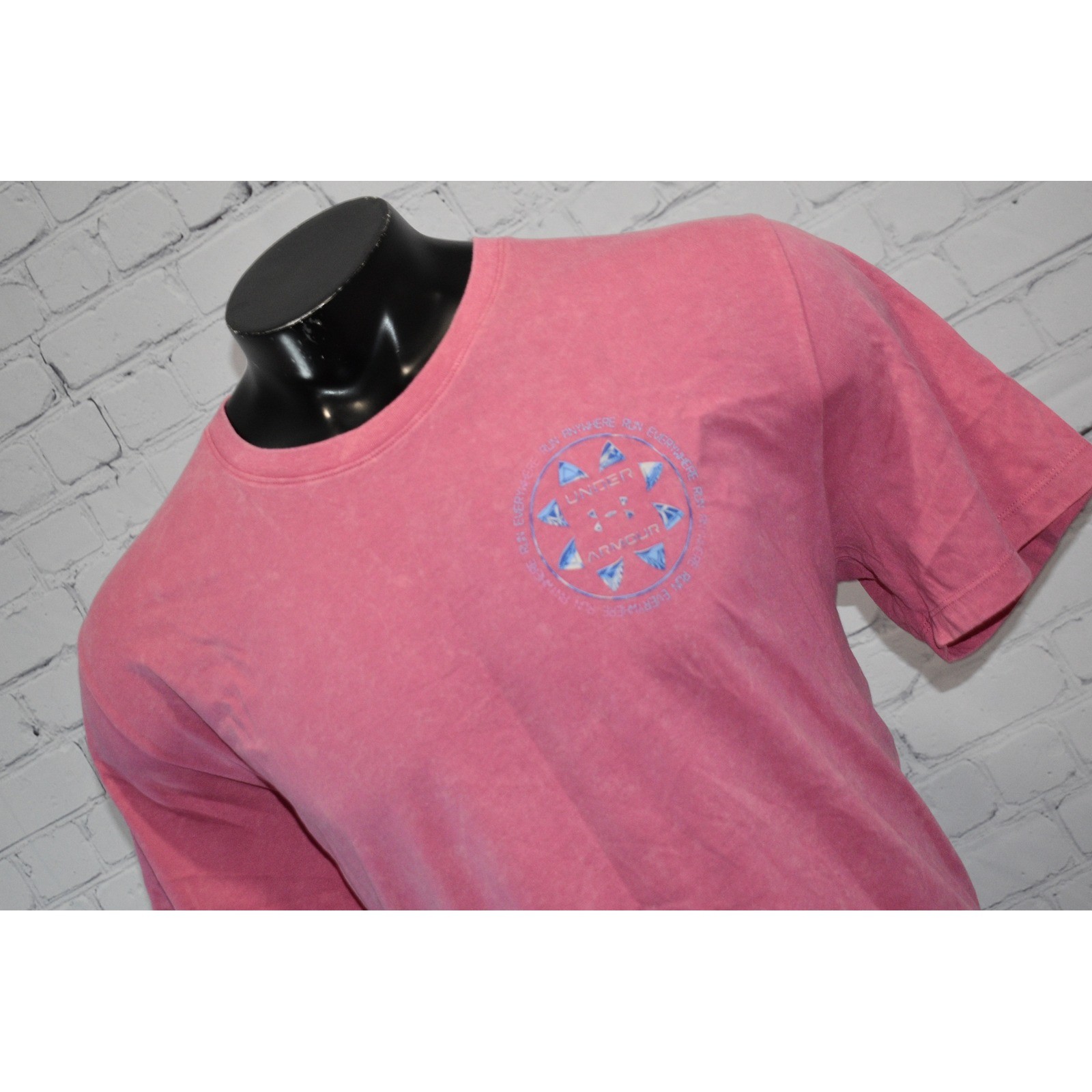 Under Armour T-Shirt Mens XXL Pink Run Everywhere Graphic Tee Cotton Blend gallery