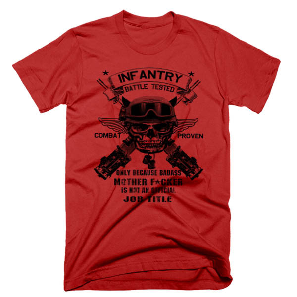 Military T-Shirt Army Navy Machine Gunner Sniper Infantry Combat Veteran gallery