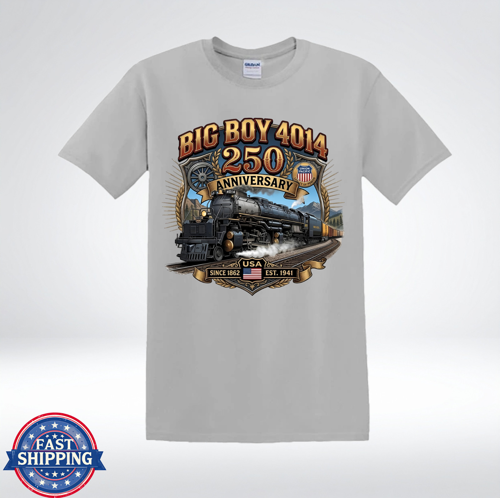 Big Boy 4014 250 Anniversary Steam Train T-Shirt gallery