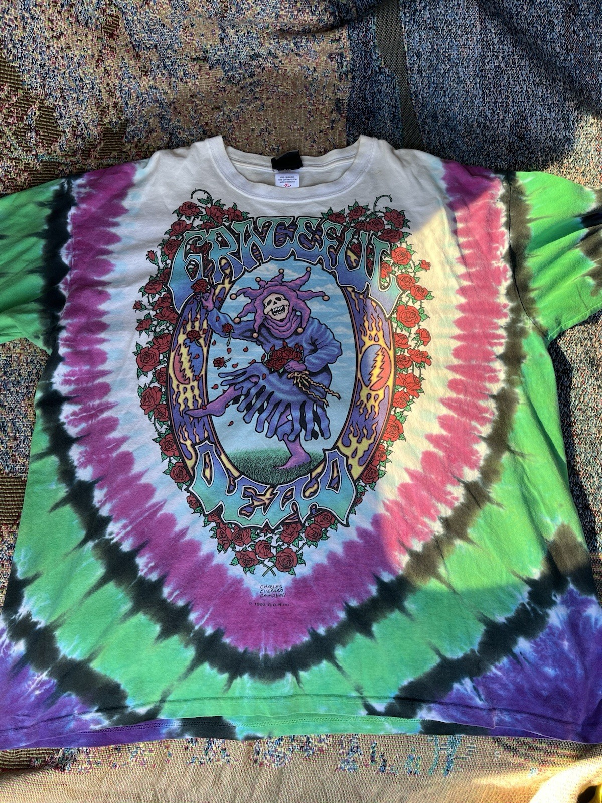 VINTAGE 2000’s GRATEFUL DEAD T-SHIRT LIQUID BLUE SEASONS OF THE DEAD TIE DYE XL gallery