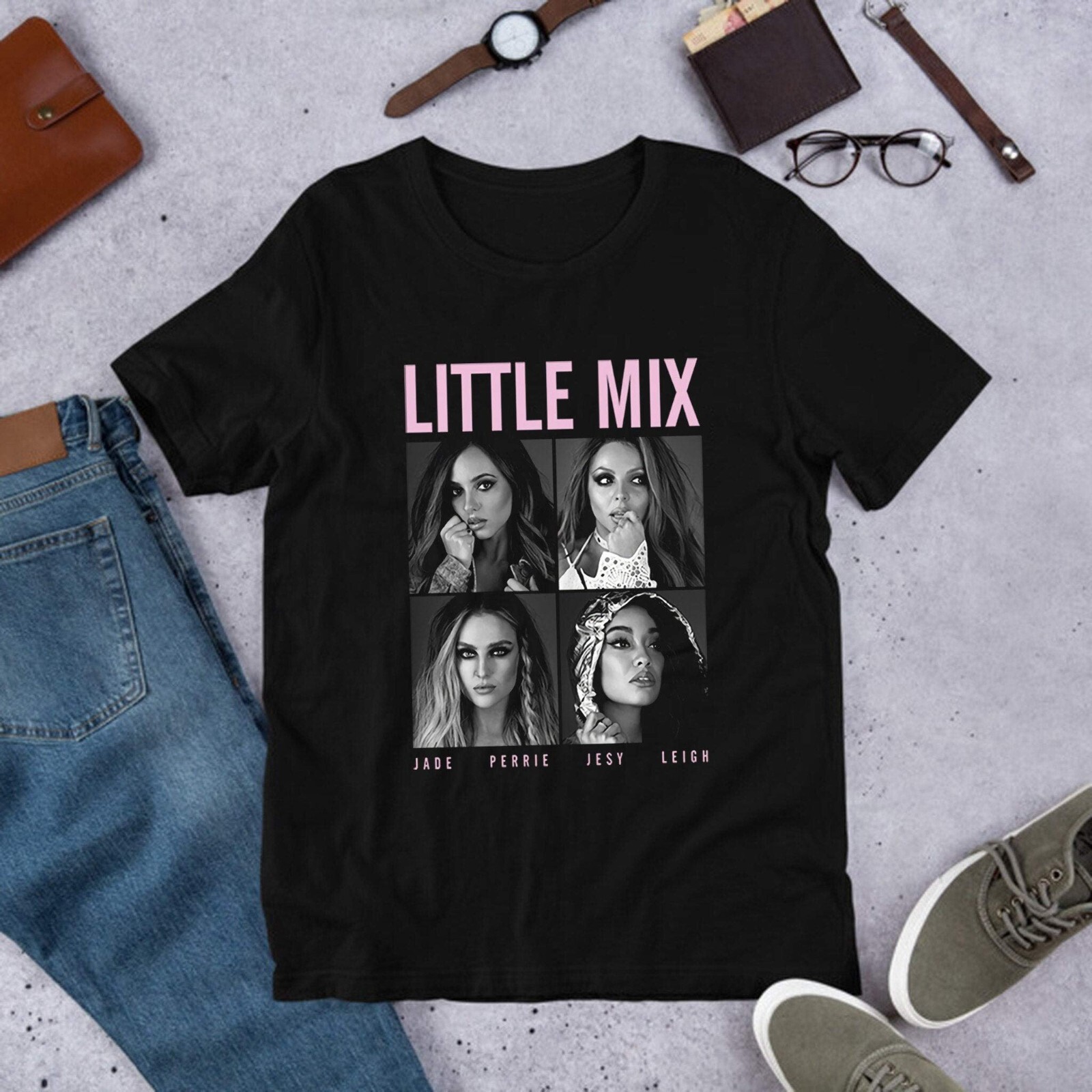 Hot Trend Little Mix band Black Color Cotton Shirts Gift For Fan KK1305 gallery