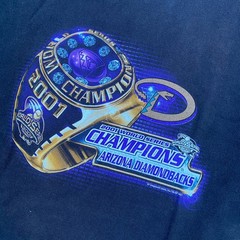 Vintage 2001 Arizona Diamondbacks World Series Champs Tee Shirt Ring Black M y2k