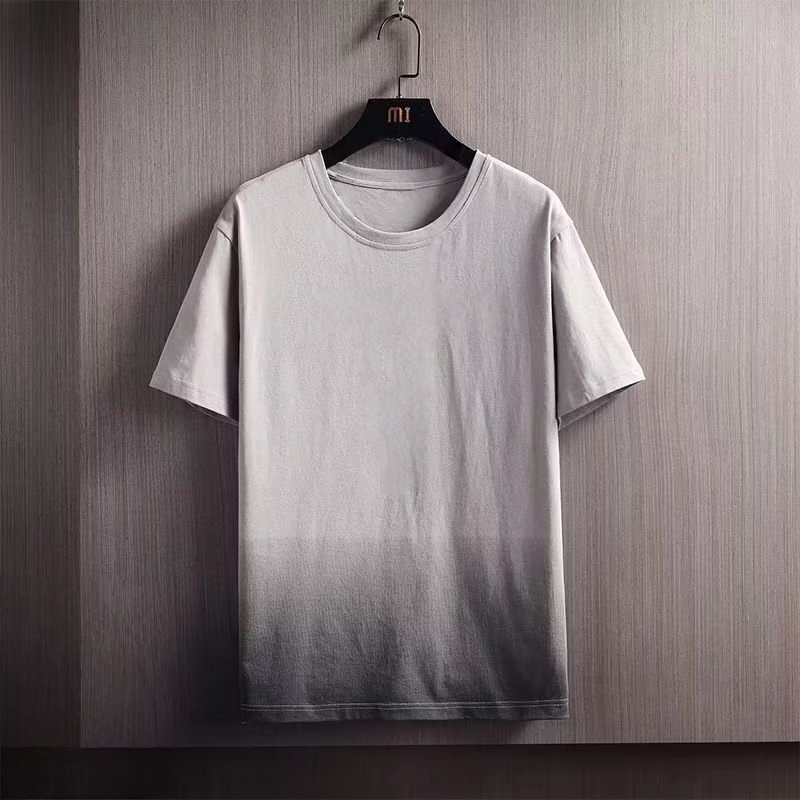 New Men's Polyester Fiber Plain Crew Neck Ice Silk Short Sleeves T-Shirt M-3XL gallery