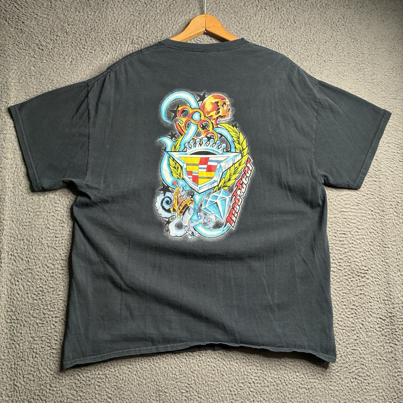 Vintage Y2K Cyber Skater Grunge Goth Emo Punk T-Shirt Mens XL MMA Tattoo gallery
