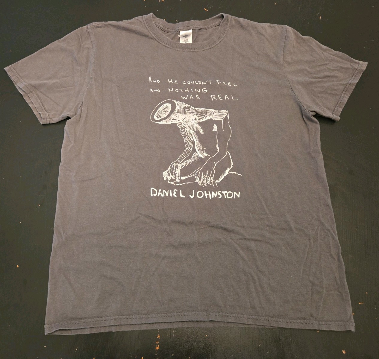 Daniel Johnston and he couldn't feel and nothing was real L RARE shirt indie gallery