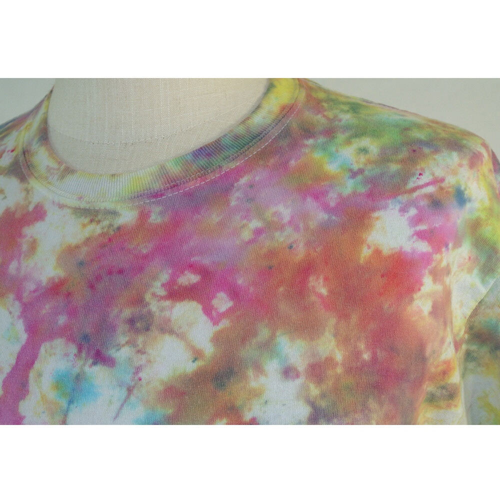 Retro Gildan tie dye shirt adult Men's medium white short sleeve gallery