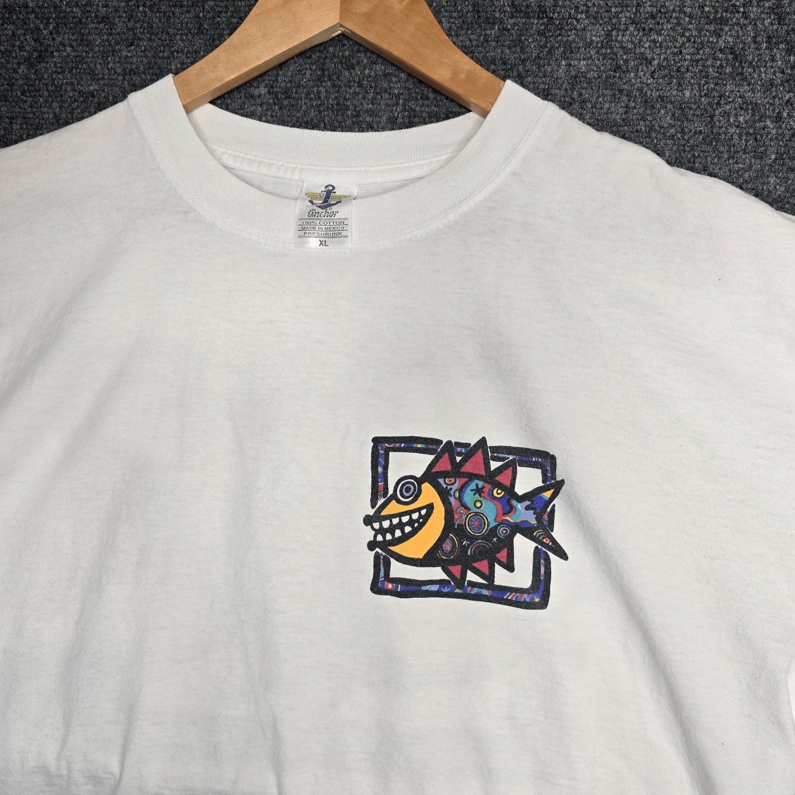 Anchor Cozumel Men's XL White T Shirt Fish Design gallery