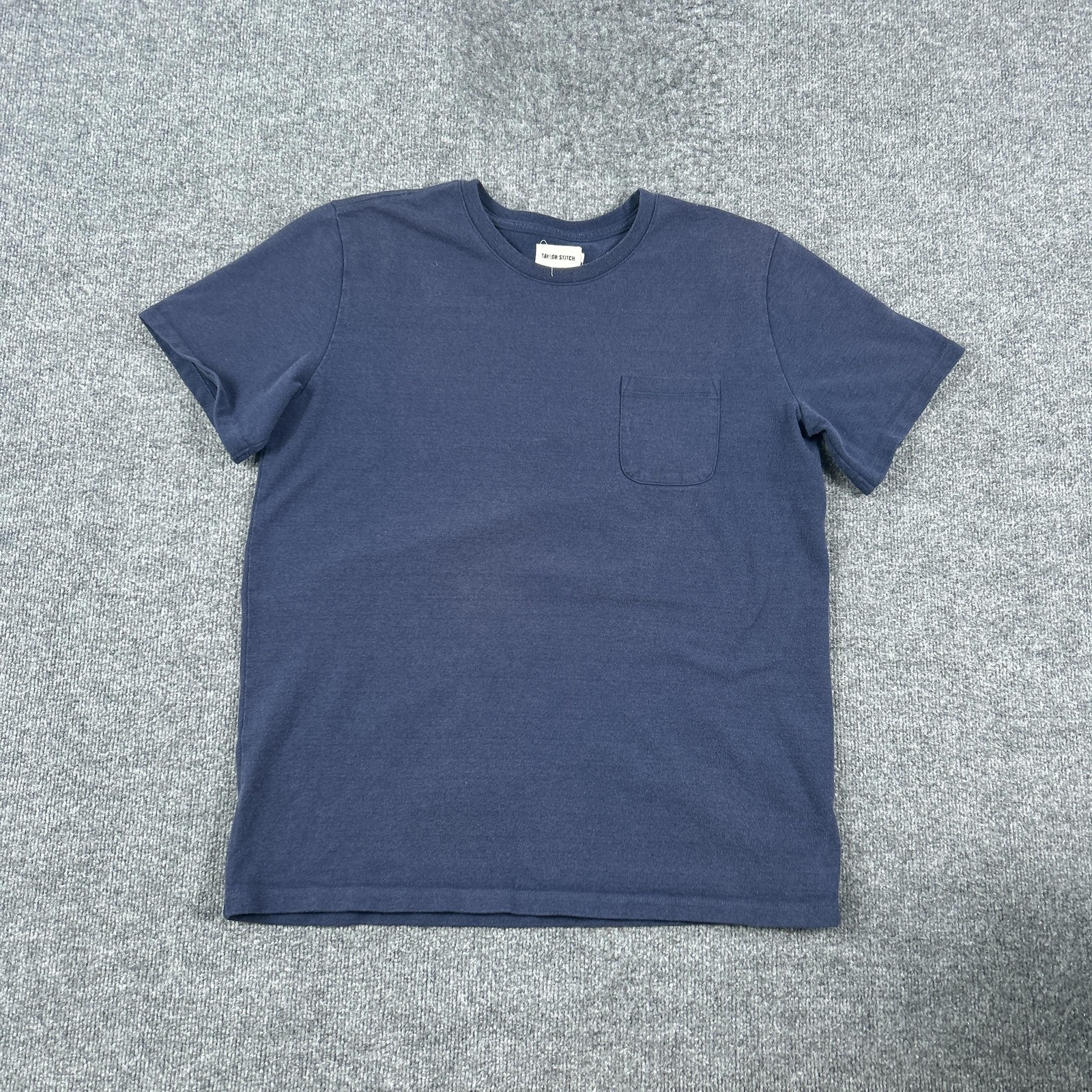 Taylor Stitch Shirt Mens 44 Blue Pocket Tee Recycled Cotton Blend Crewneck gallery