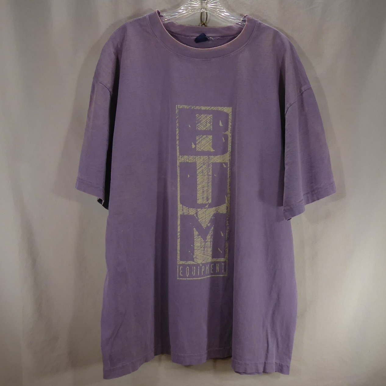 Vintage 80s 90s Mens BUM Equipment Oversized T-Shirt Periwinkle Blue Purple L XL gallery