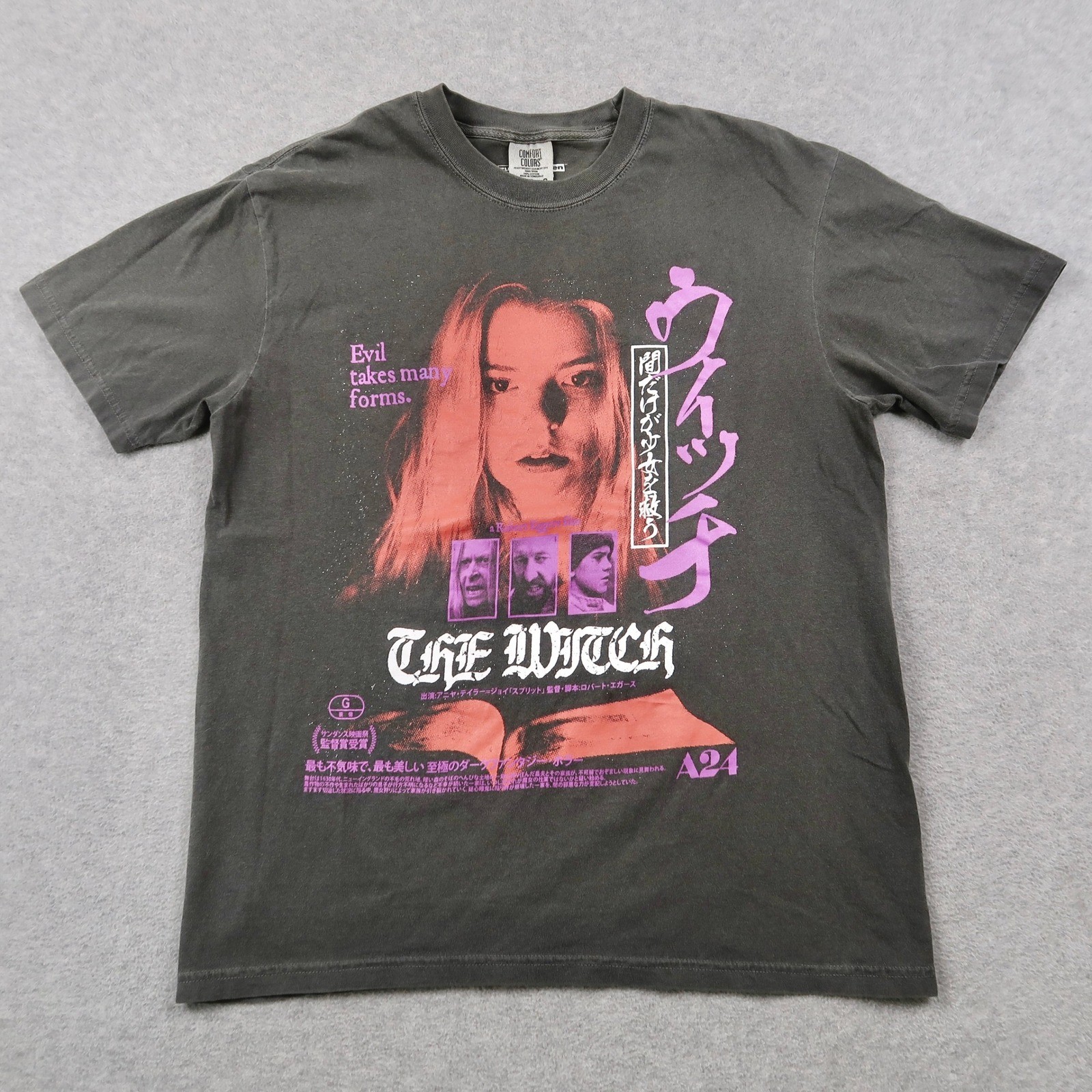 Rucking Fotten The Witch A24 Horror Movie T Shirt Mens Large Comfort Colors Gray gallery
