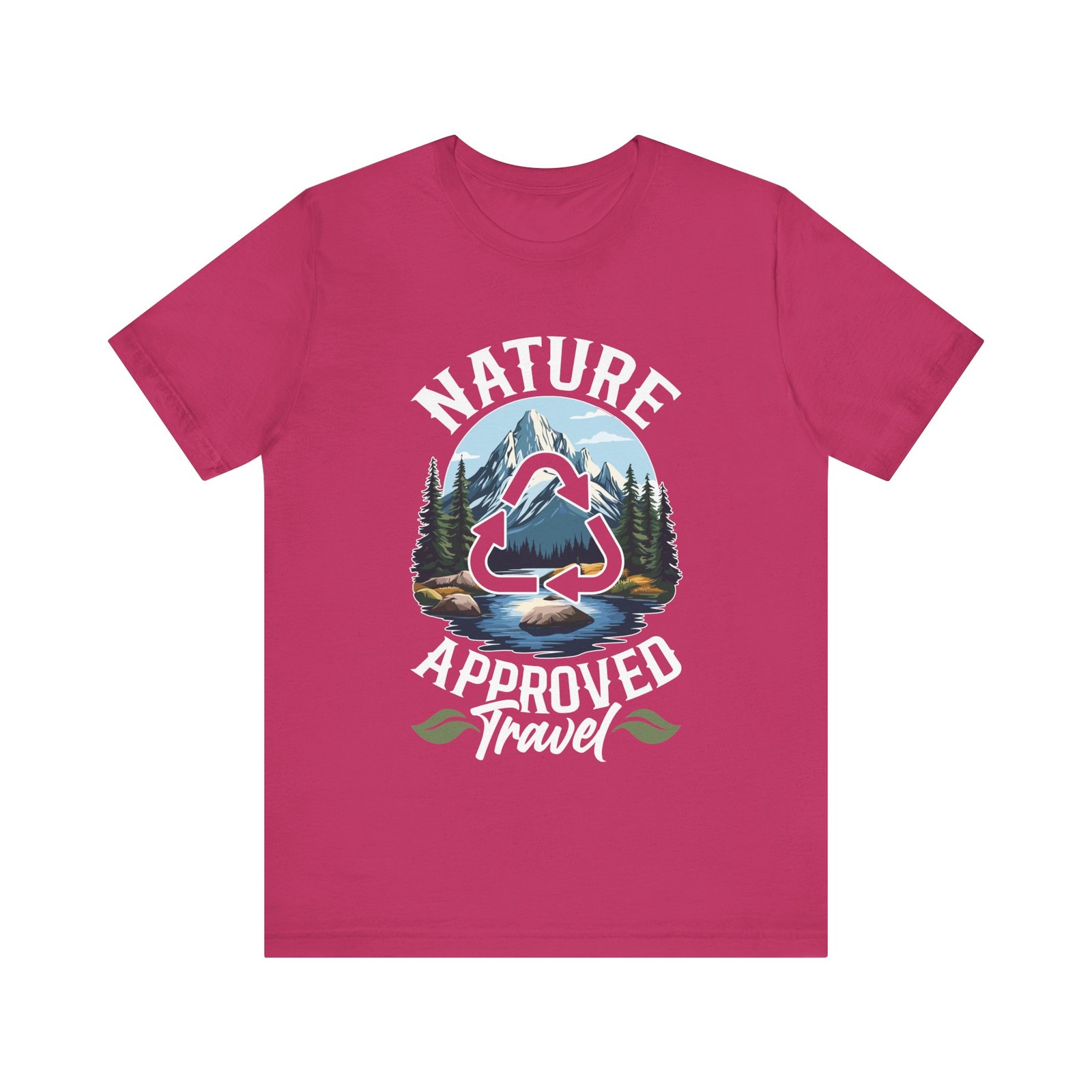Nature Approved Travel Unisex T-Shirt Eco Friendly Mountain Recycle Hiking Tee