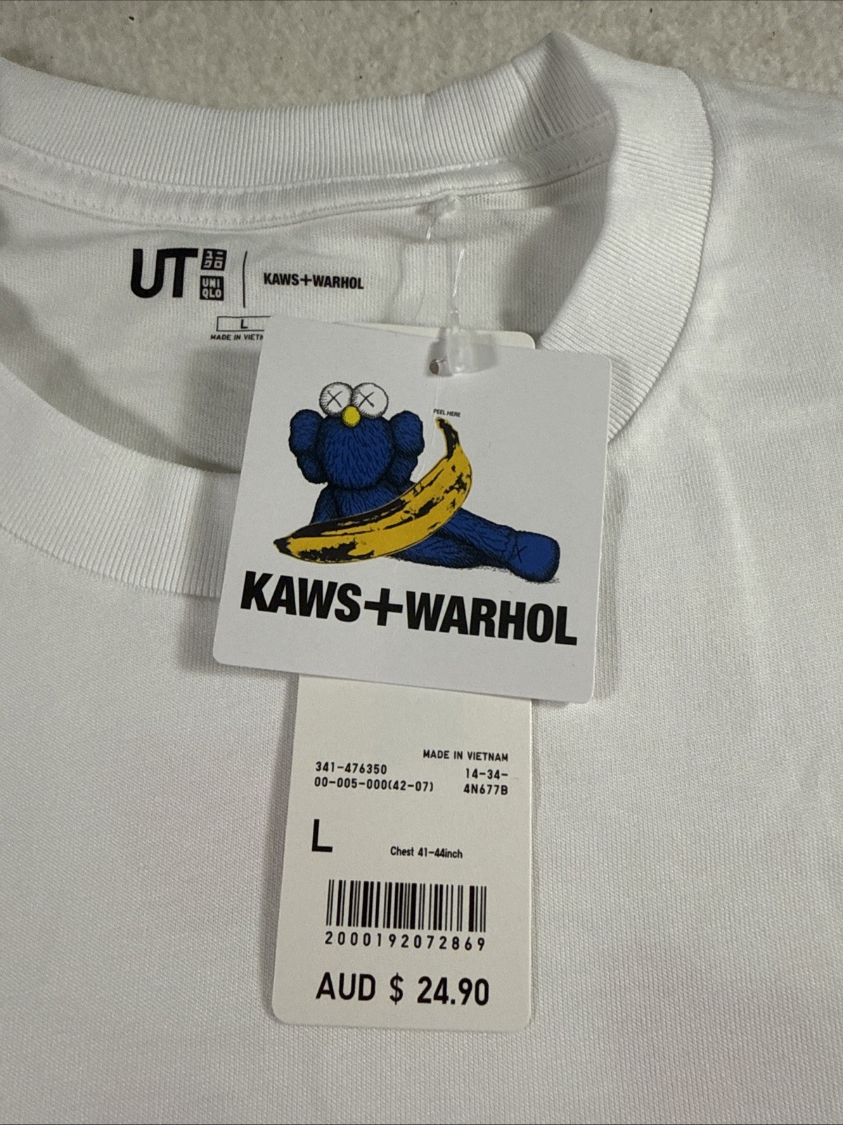 Uniqlo KAWS x Warhol UT Graphic Print T-Shirt White Large - BRAND NEW gallery