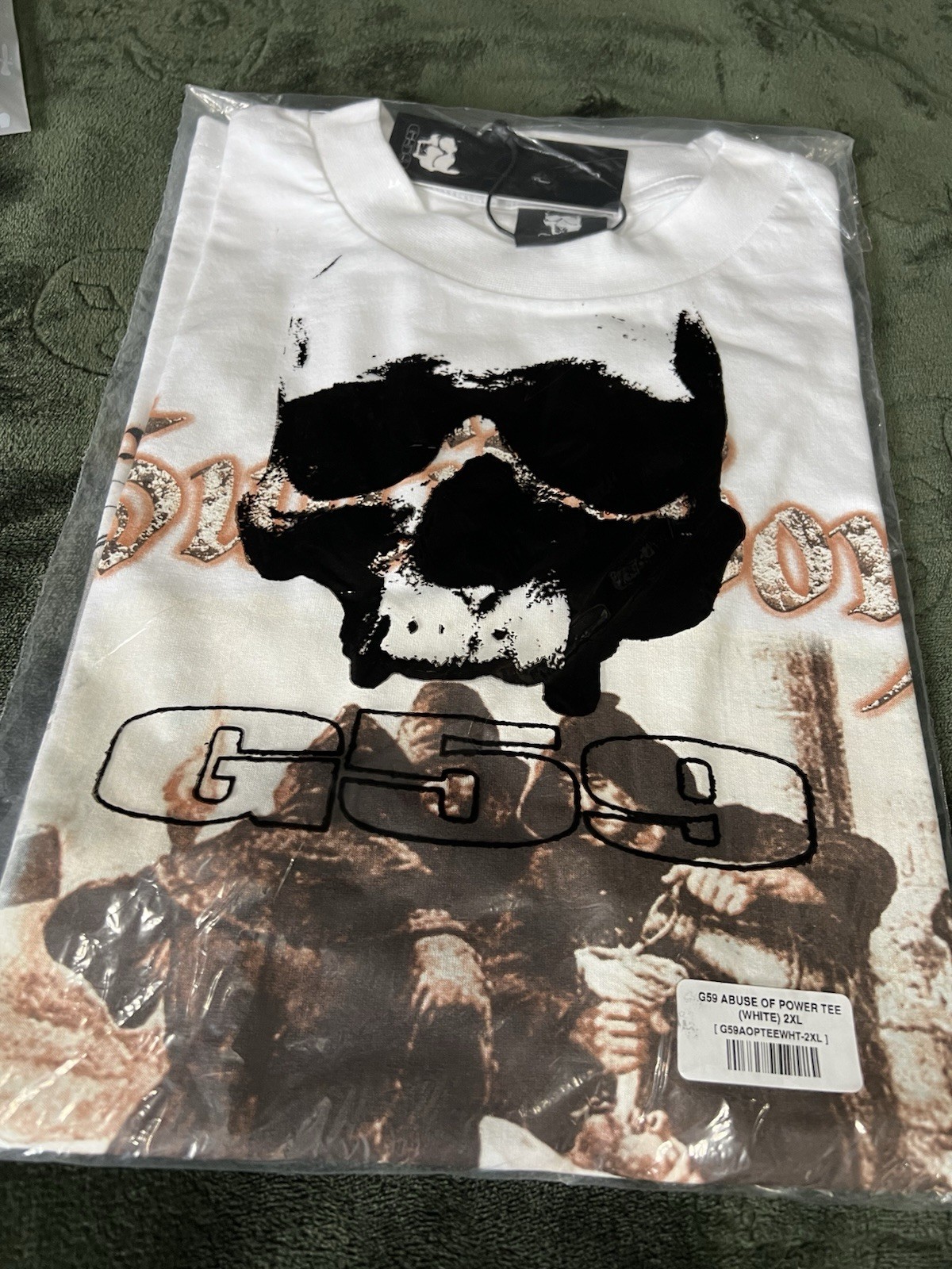 G59 $UICIDEBOY$ ABUSE OF POWER TEE 2XL – White – New With Tags