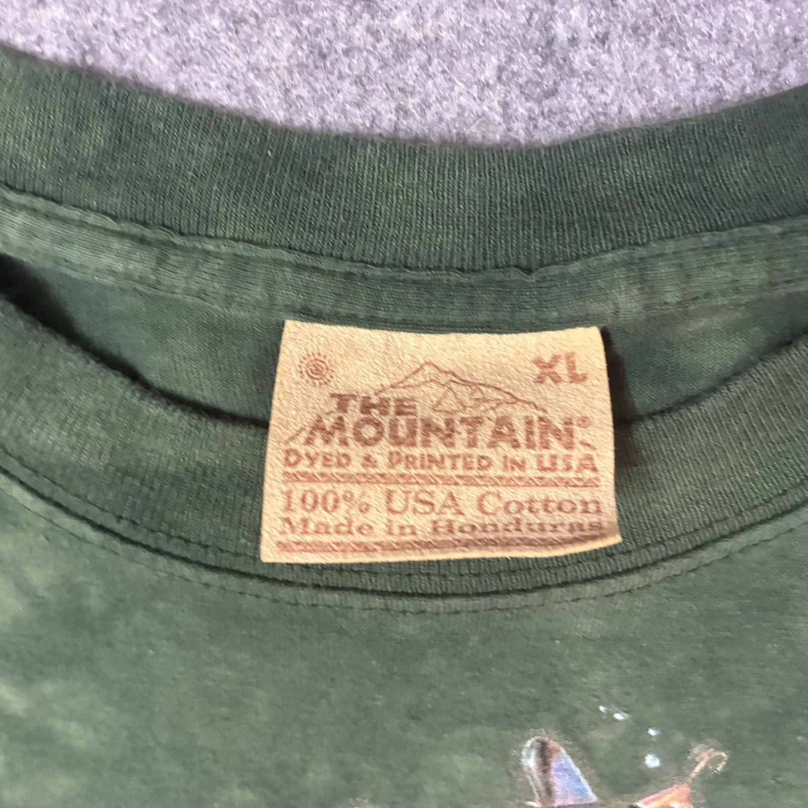 Vintage Y2K The Mountain Mens XL Tie Dye Muskie Fishing Shirt Green Nature Musky gallery