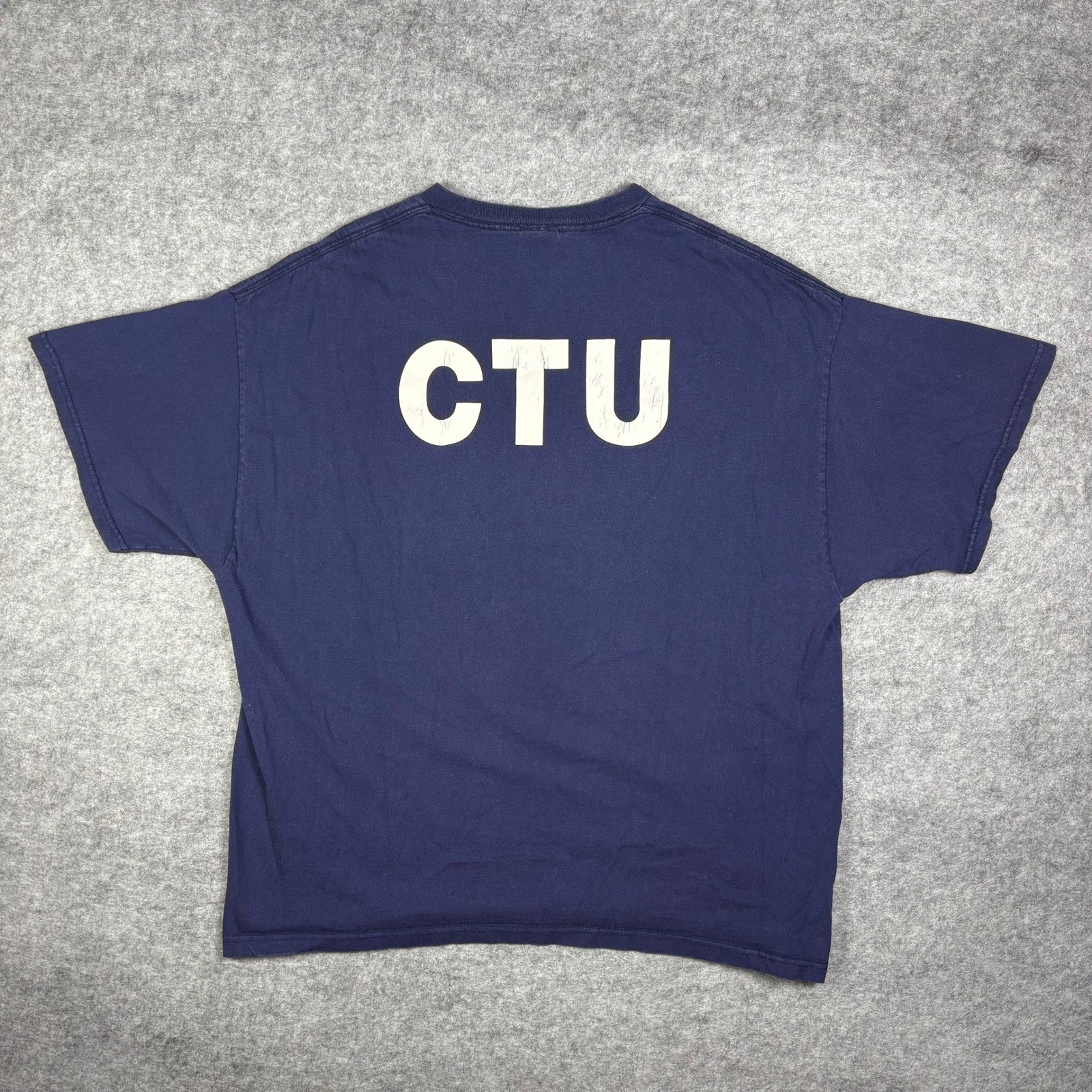 Vintage 24 TV Show CTU Tee Navy Blue Delta Pro Weight XL Counter Terrorist Unit gallery