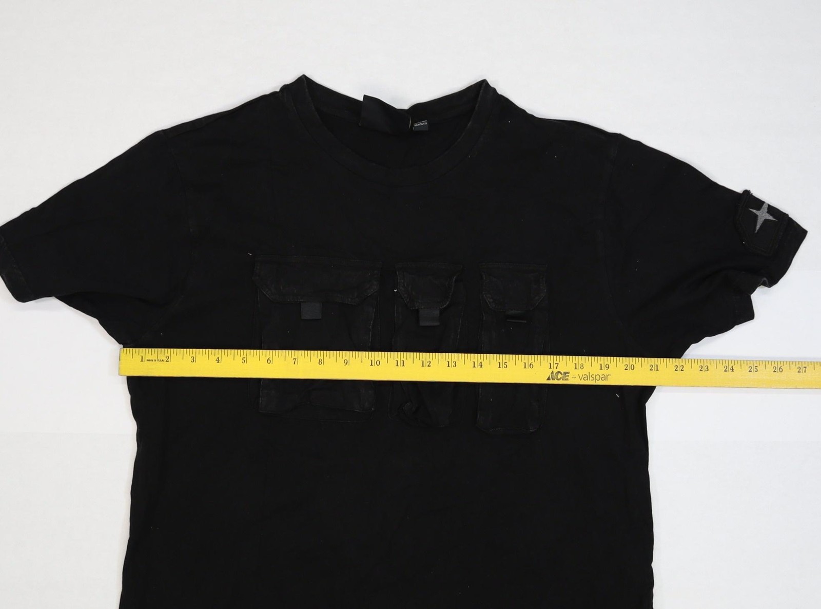 Time Space Shirt Mens Large Black Utility Tactical Chest Pockets Streetwear gallery