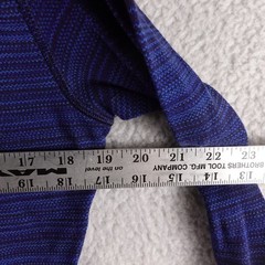 Smartwool Mens Blue Space Dye 100% Merino Wool Long Sleeve Base Layer Top L