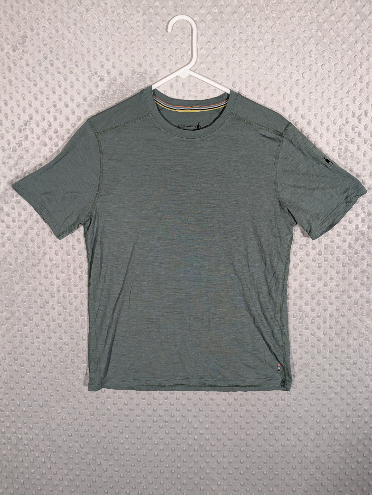 Smartwool Merino Wool T Shirt Men’s Medium Green Baselayer Short Sleeve Crew