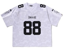 A BATHING APE Men’s SOLID CAMO MULTI LOGO RELAXED FIT FOOTBALL JERSEY TEE rz