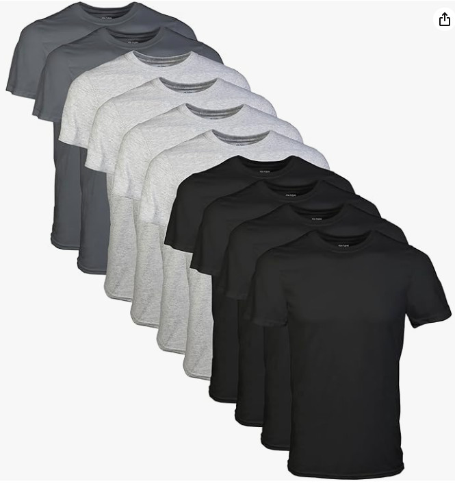 Gildan Men's Crew T-Shirts, Multipack, Style G1100 XX-Large 10 Pack gallery