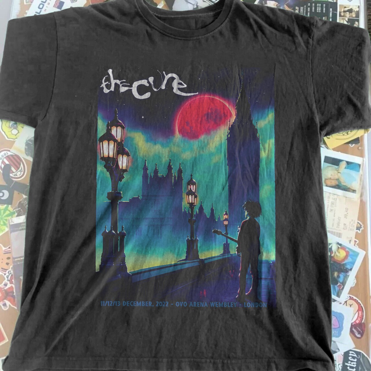 The Cure London Tour Unisex Black Cotton T-Shirt
