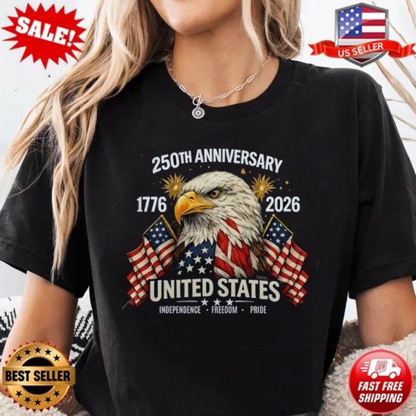 250th Anniversary United States Shirt, Patriotic Eagle T-Shirt – Up to 5XL