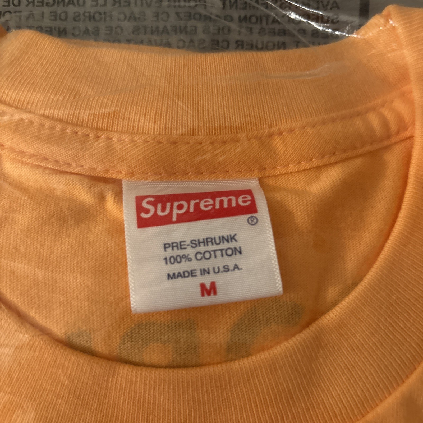 New Supreme Spiral Tee T-Shirt Size M Medium Orange Peach 2021 SS21 gallery