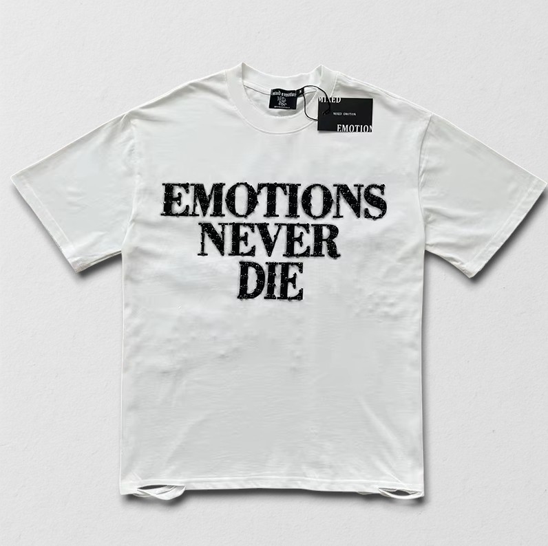 Mixed Emotion "Emotions Never Die" Rhinestone Tee Multiple Colors Small-Large gallery