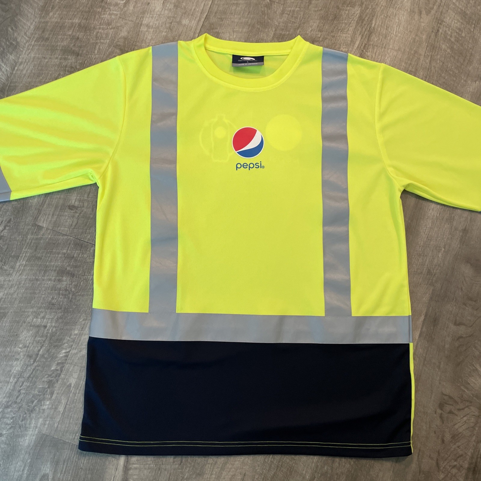 Pepsi Shirt Mens Large High Vis Employee Uniform Reflective Safety Long Sleeve gallery
